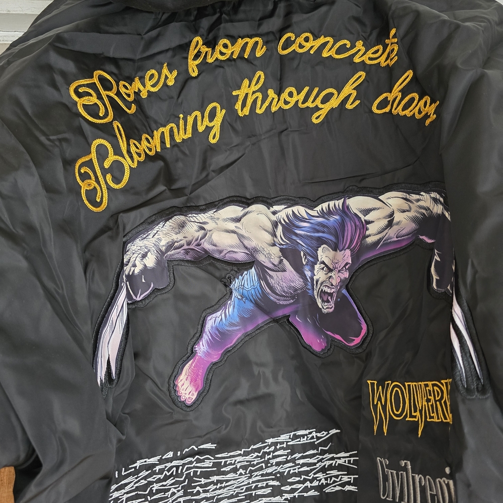 Wolverine x Civil Regime Hooded Bomber Jacket - Black - Picture 4 of 13